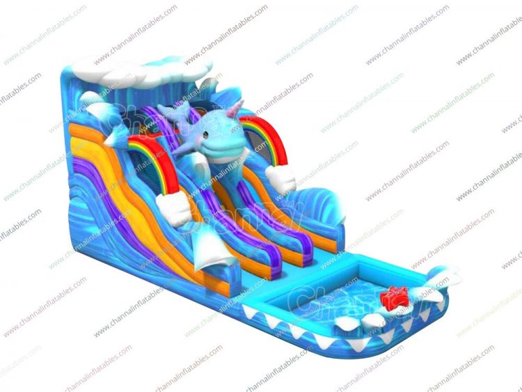 whalicorn inflatable water slide