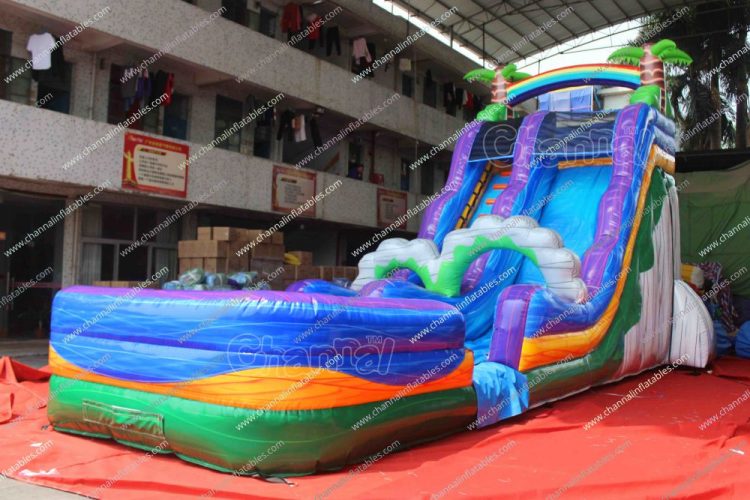 tropical rush waterslide inflatable