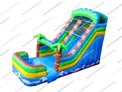 palm ocean inflatable water slide