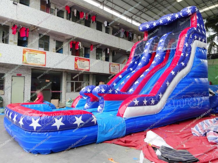 patriot inflatable water slide