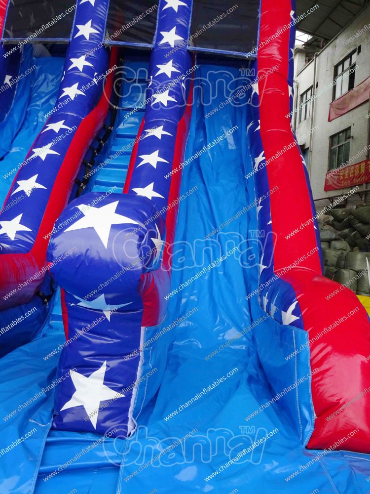 American Flag Inflatable Water Slide - Channal Inflatables