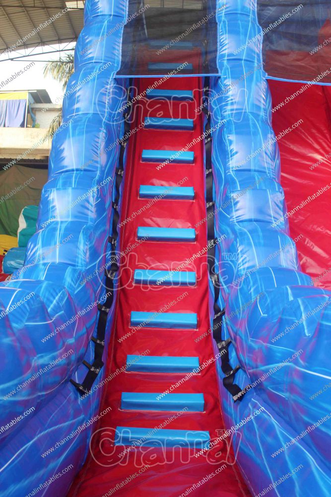 Blue Crush Water Slide with Curved Slip Channal Inflatables