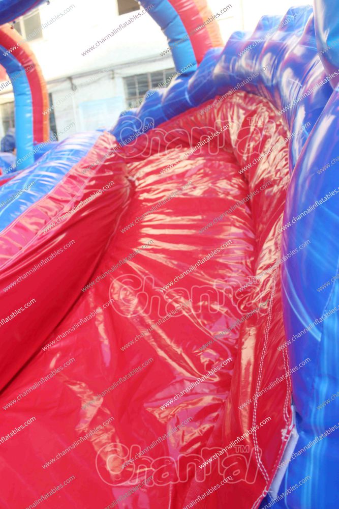 Blue Crush Water Slide with Curved Slip Channal Inflatables