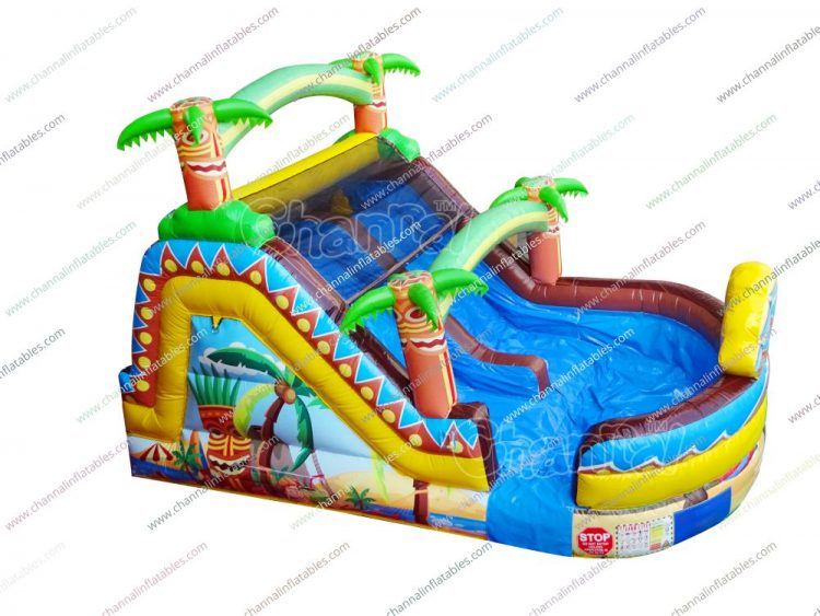 tiki totem inflatable water slide