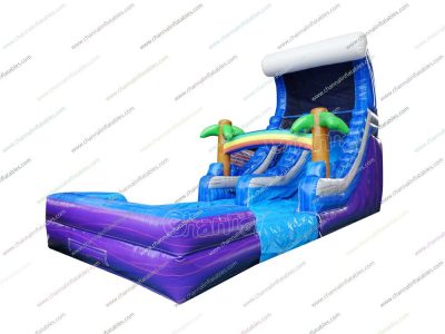 tropical waves inflatable water slide