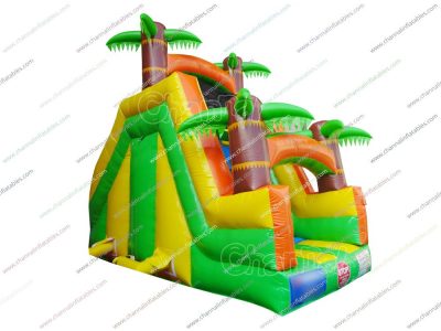 jungle theme inflatable pool slide