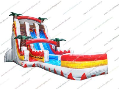 red tropics inflatable water slide