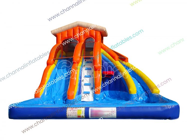 splash island backyard water slide
