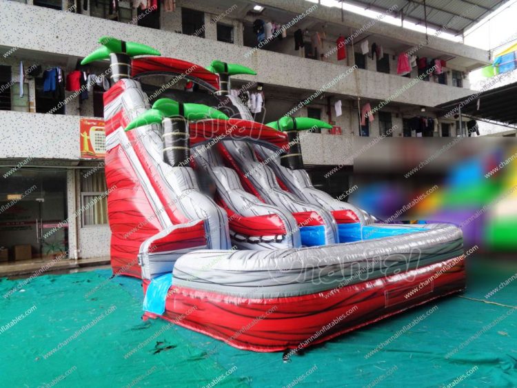 red tropical waterslide