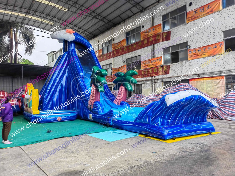 Giant Wave Inflatable Water Slide - Channal Inflatables