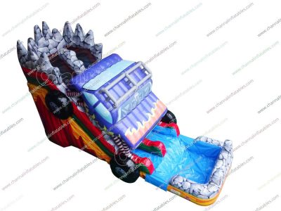 monster truck water slide