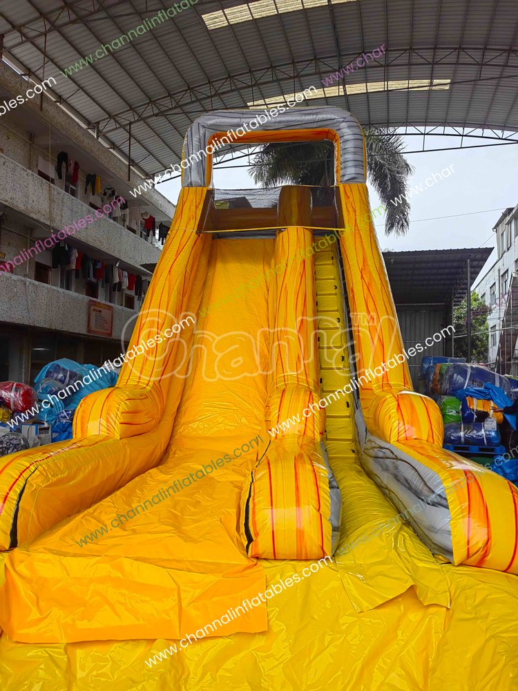 Yellow Orange Water Slide - Channal Inflatables