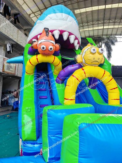 inflatable shark and clownfish