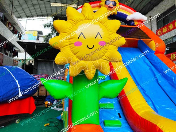 inflatable smiley face sunflower