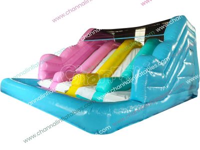 quadruple pastel water slide
