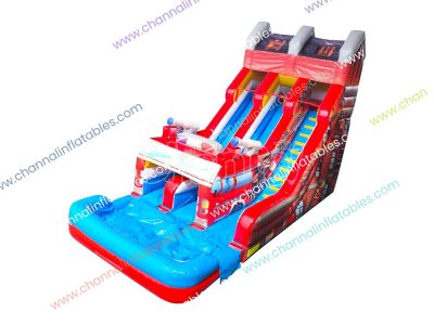 firefighting water slide inflatable