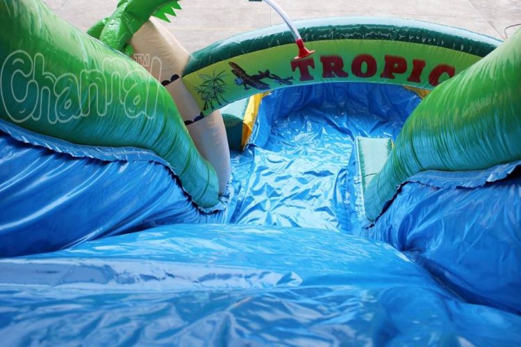 tropical inflatable water slide tarp