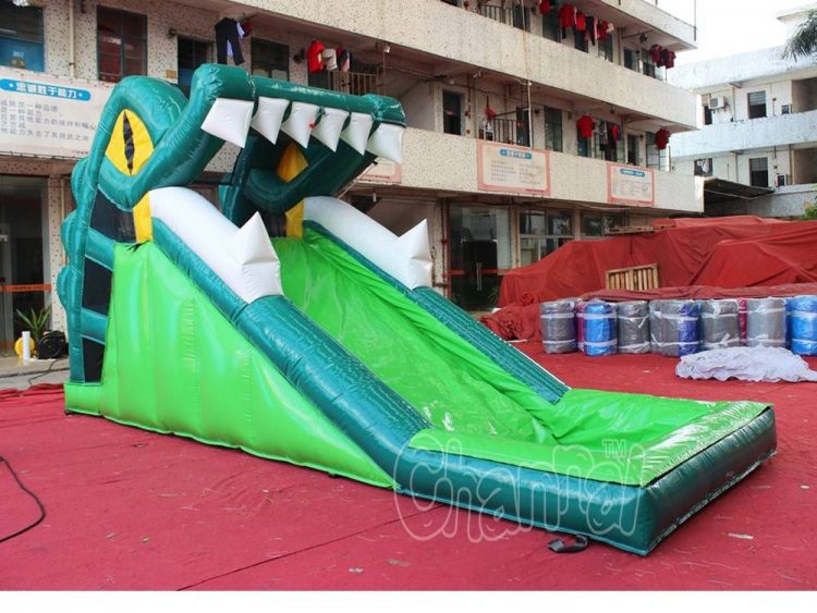 crocodile mouth inflatable water slide