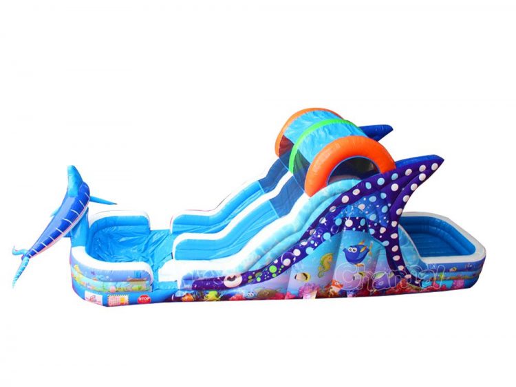 under the sea inflatable water slide