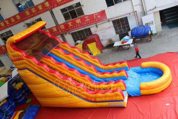 flame marble inflatable water slide