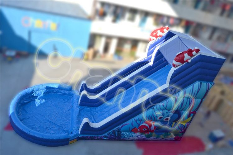finding Nemo inflatable water slide