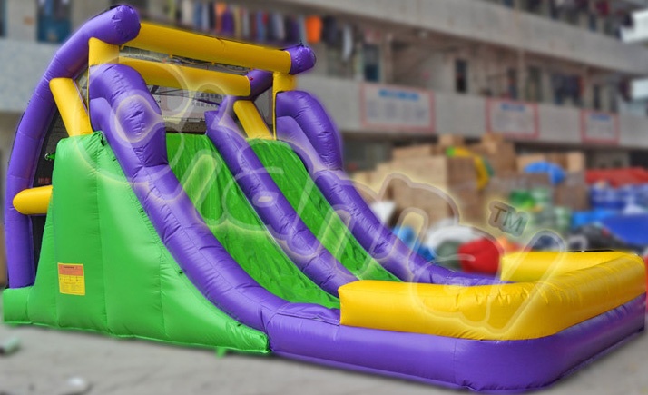 backyard dual lane inflatable water slide