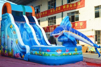 18'H tuna inflatable water slide