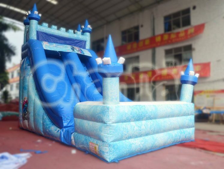 frozen castle inflatable water slide