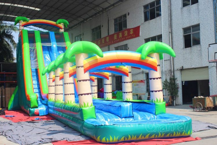 28ft giant tropical palm tree water slide