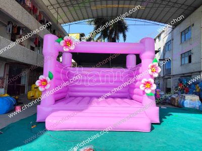 light purple flower inflatable bouncer